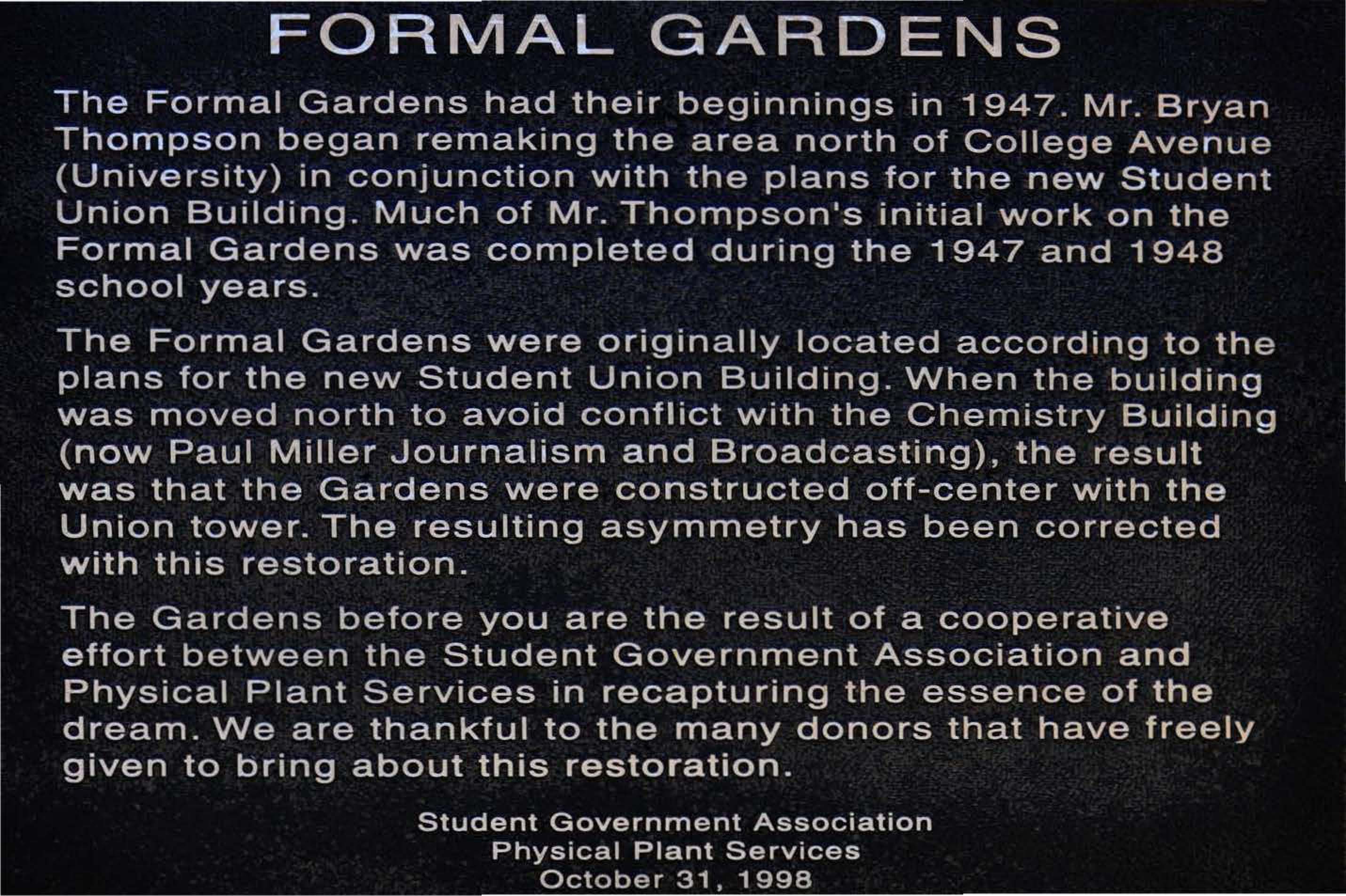 Formal Garden Story