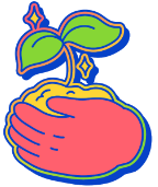 hand holding plant
