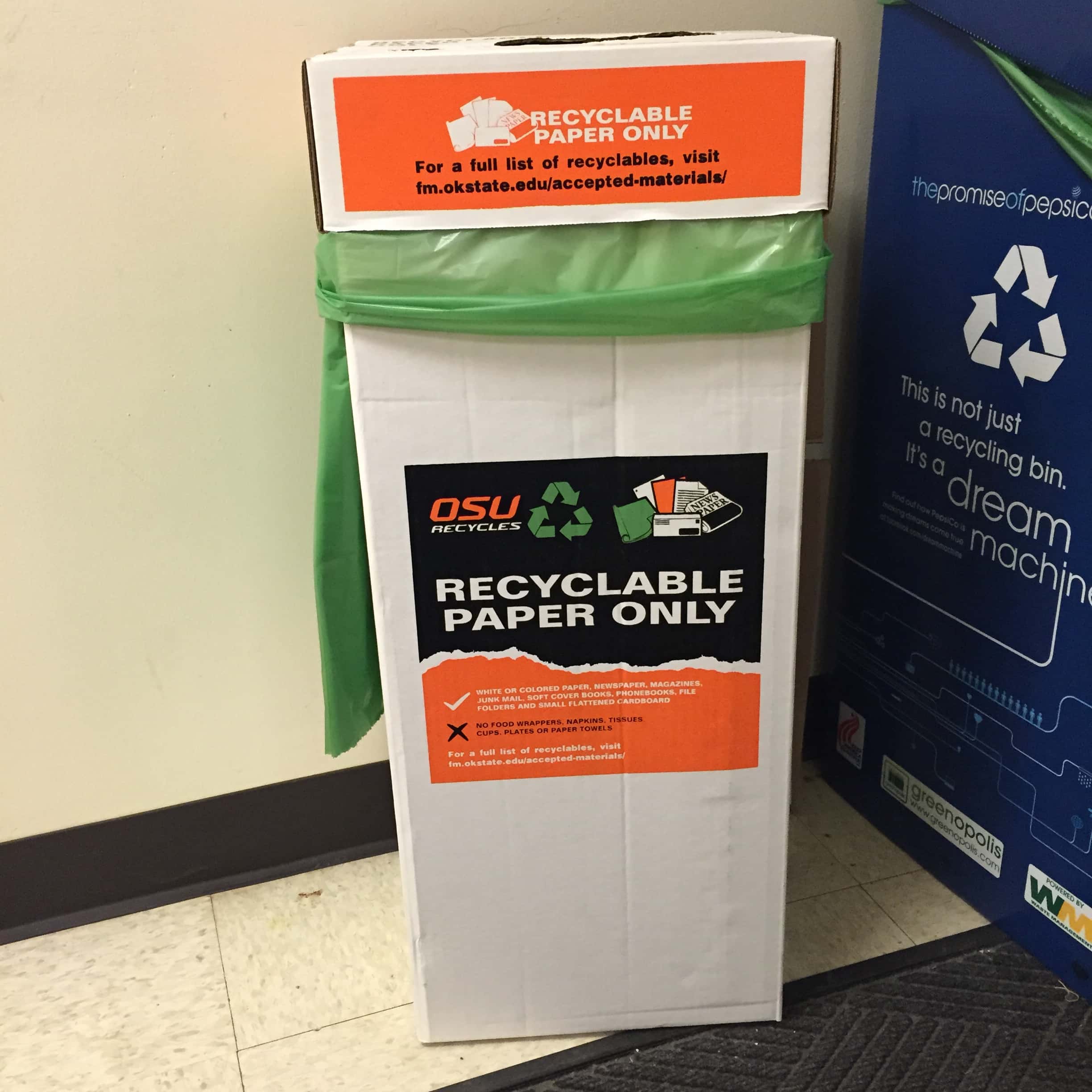 Paper recycling bin