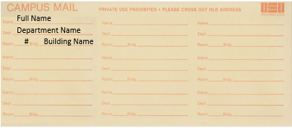 Addressing Staff Mail