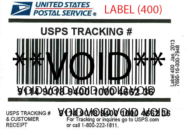 An image, with identifying information altered for security reasons, of the USPS Label (400), which will no longer be used for outgoing desk top mail. In order to receive a tracking number, an endicia.com/shipticket shipping ticket must be printed and attached prior to pick up. An image, with identifying information altered for security reasons, of the USPS Label (400), which will no longer be used for outgoing desk top mail. In order to receive a tracking number, an endicia.com/shipticket shipping ticket must be printed and attached prior to pick up.